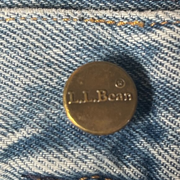 L.L. Bean Womens Medium Original Fit Jeans Flannel Lined Blue Comfortable Warm - Picture 5 of 12